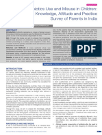 Antibiotics Use and Misuse in Children: A Knowledge, Attitude and Practice Survey of Parents in India