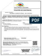 Certificación de Asistencia: Navarro Florencia Marile - Dni: 38718421