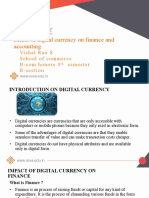 Effect of Digital Currency On Finance and Accounting.: Vishal Rao S School of Commerce B-Com Honors 4 Semester B-Section