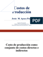 Costos de Producción: Jesús M. Apaza Pari