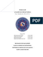 Analisis Desain Kerja