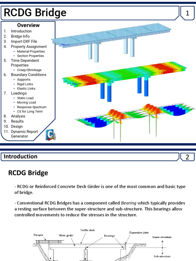 RCDG Bridge Design with Midas Civil | PDF | Bridge | Creep (Deformation)