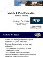 Module 4: Point Estimation: Statistics (OA3102)