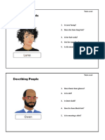 Describing People: Task Card