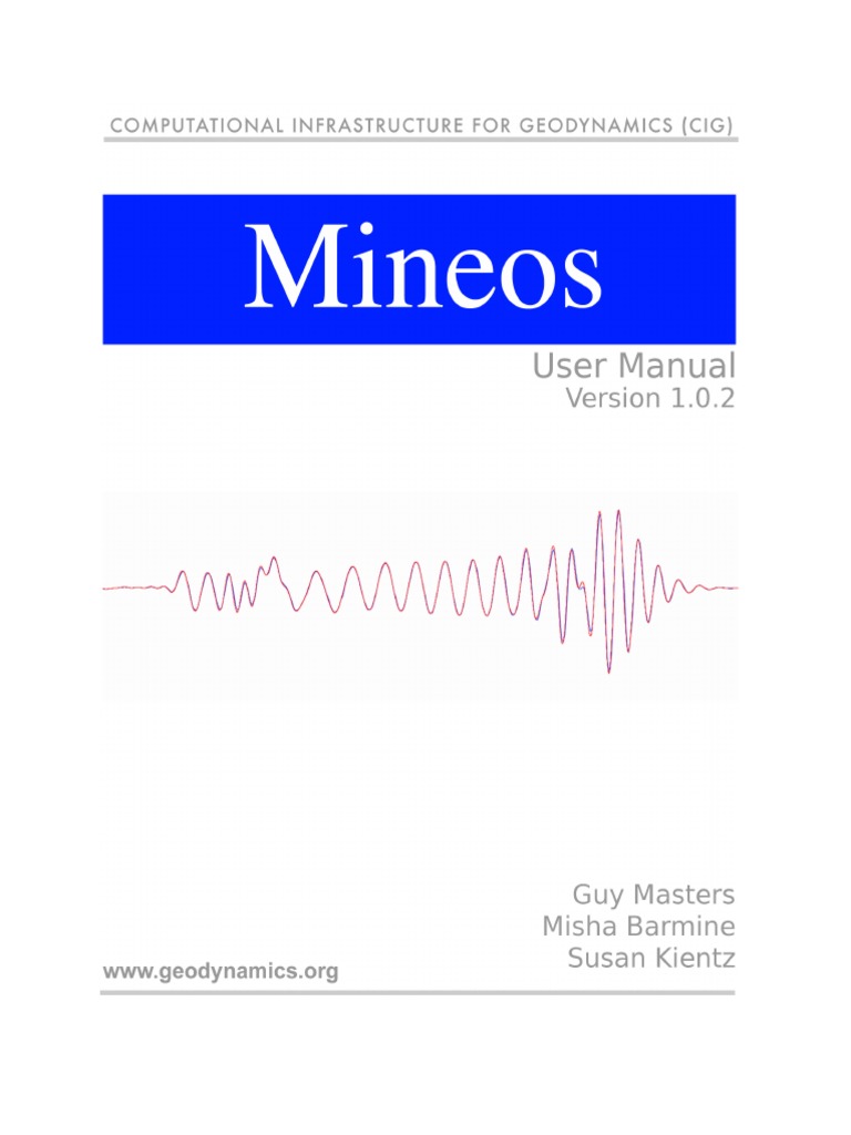 Mineos Manual | PDF | Computer File | Parameter (Computer Programming)