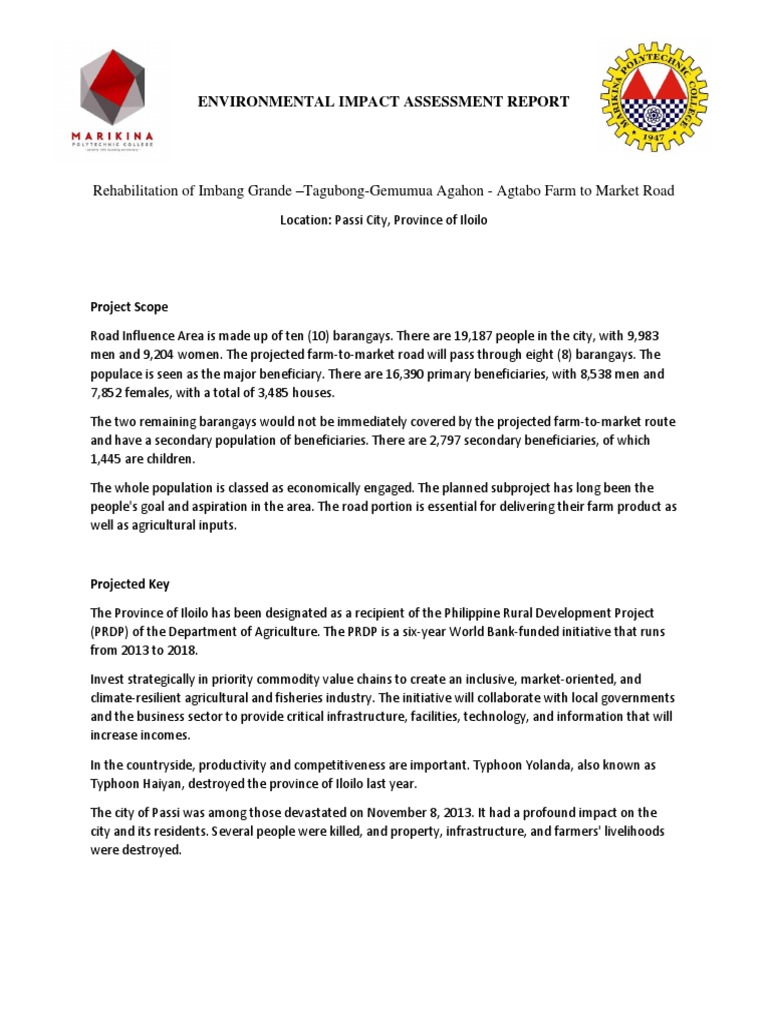 Environmental Impact Assessment Report! PDF Waste Surface Runoff