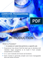 Computer Programming: Chapter 6: Functions