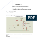 Características del transistor bipolar NPN