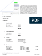 One Department: No Beginning Inventory.: (Work in Process)