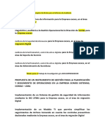 Ejemplos de Títulos para El Informe de Auditoria y Trabajos de Investigacion