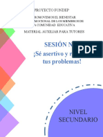 Sesión #5 ¡Sé Asertivo y Resuelve Tus Problemas!: Nivel Secundario