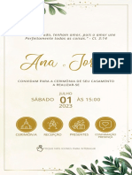 Convite Casamento Ana & Jorge