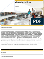 FRP Parameter Optimization Settings: Wilfried Baumgartner / Hans Georg Kloep, SAP July 6, 2016