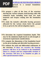 General Principles of Foundation Design: To Prepare A Plan of The Base of The Structure