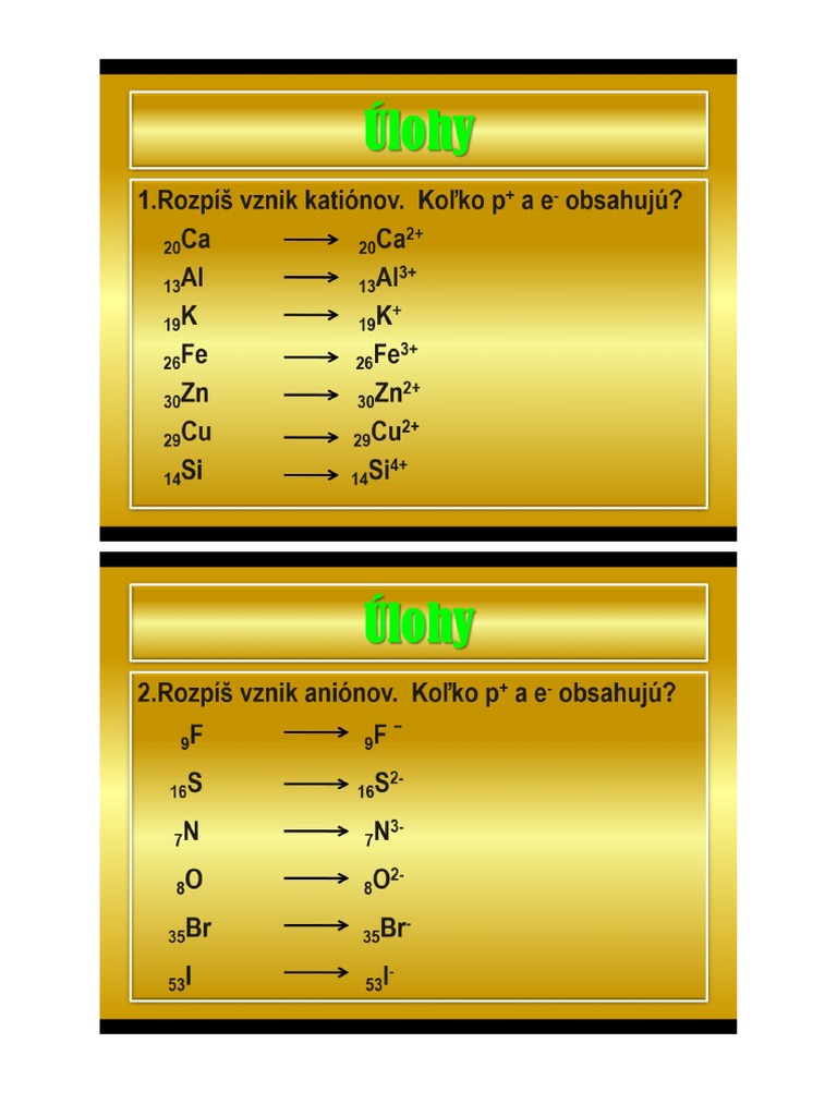 vznik kationov a anionov | PDF