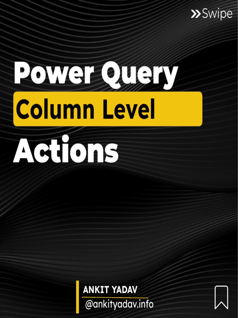 Power query column level actions pdf information technology
