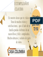 Feliz cumpleaños Claudia