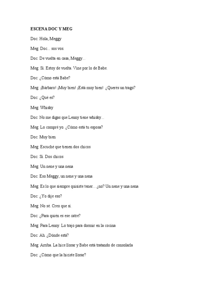 Escena Doc y Meg | PDF