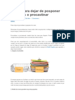 10 Tips para Dejar de Posponer Las Cosas o Procastinar