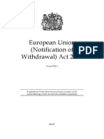European Union (Notification of Withdrawal) Act 2017