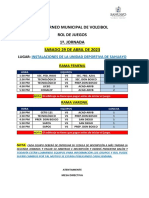 ROL DE JUEGOS VOLEIBOL - 1a. JORNADA-1 PDF