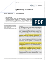 Foreign Language Annals - 2021 - Lichtman - Was Krashen Right Forty Years Later