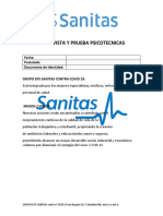 Entrevista y Prueba Psicotecnicas Eps Sanitas PDF