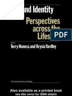 Honess - SELF IDENTITY. Perspectives Across The Lifespan. (International Library of Psychology) (1987)