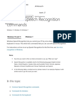 Windows Speech Recognition Commands