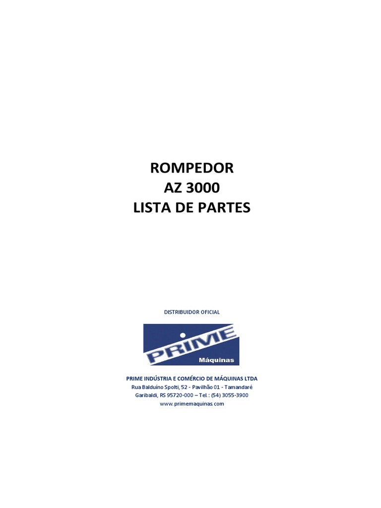 Spare Parts Rompedor AZ3000 | PDF | Gases | Máquinas