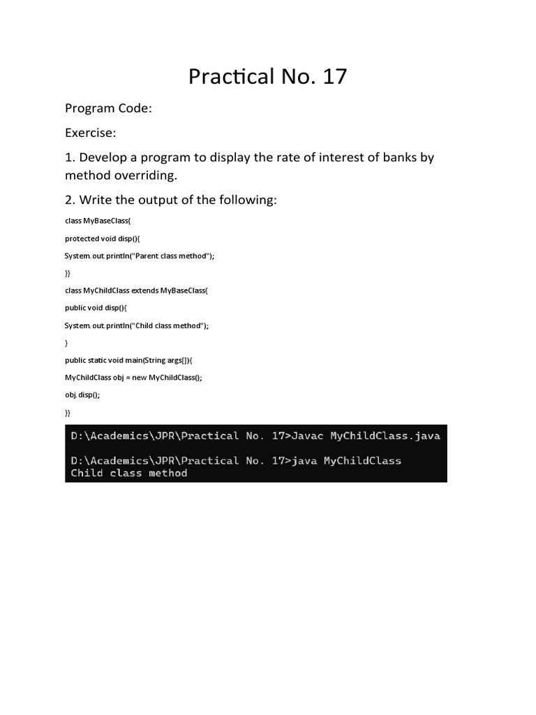 Practical No. 17 | PDF