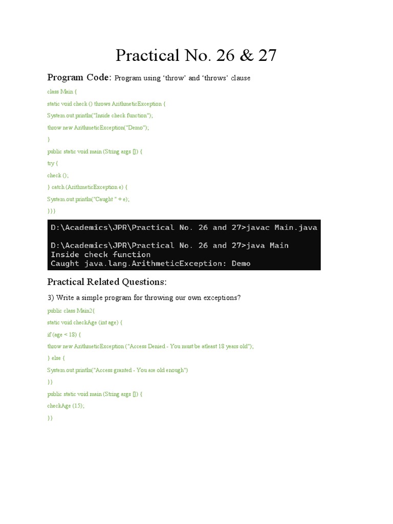 Practical No. 26 & 27 | PDF | Computers