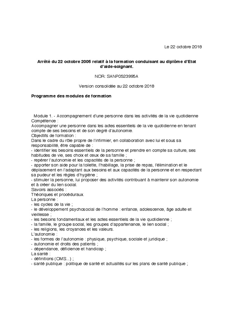 8 Modules de Formation Aide Soignante | PDF | Allaitement ...