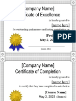 Company Name Certificate