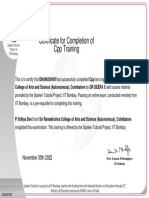 Cpp Training Certificate from IIT Bombay Spoken Tutorial Project