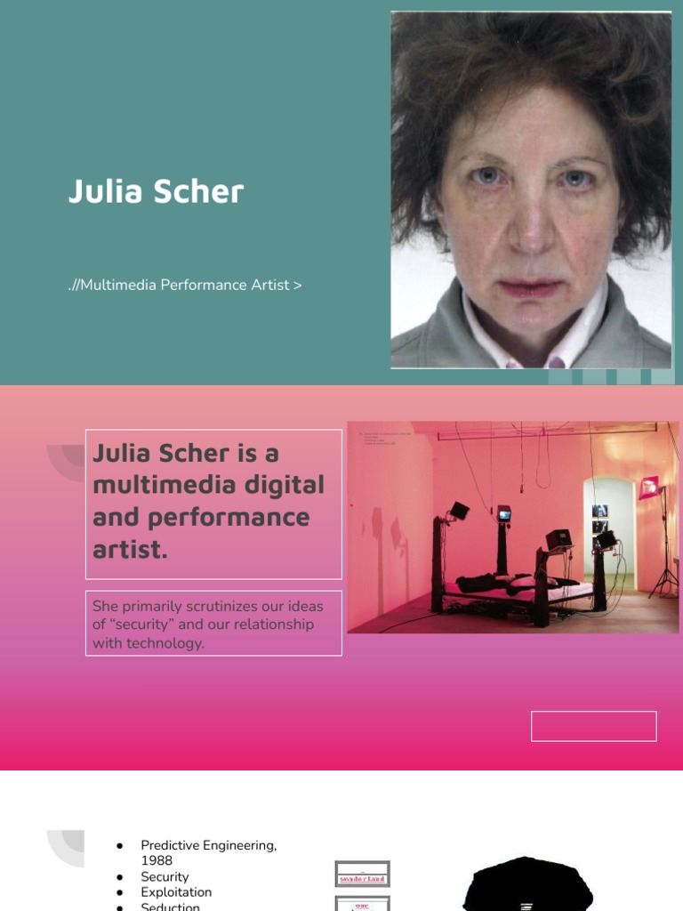 Julia Scher: Multimedia Artist on Security | PDF | Art | Computers