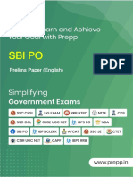 SBI PO Prelims Paper (English) 100 Questions Que