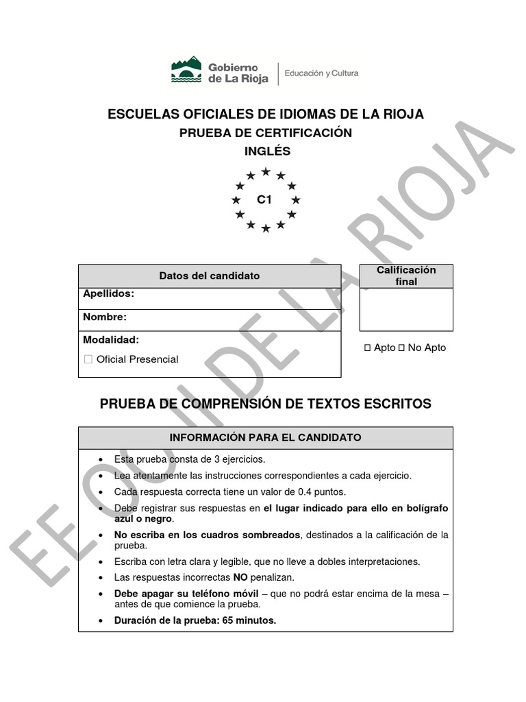IN_C1_COMPRENSIÓN_TEXTOS_ESCRITOS | PDF | Luck | Ladder