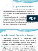 Introduction of Operations Research