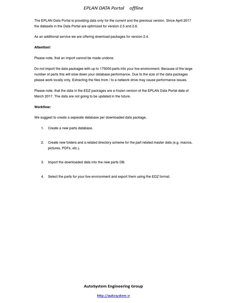 EPLAN Data Portal Offline Guide | PDF