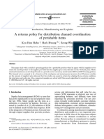 A Returns Policy For Distribution Channel Coor - 2004 - European Journal of Oper