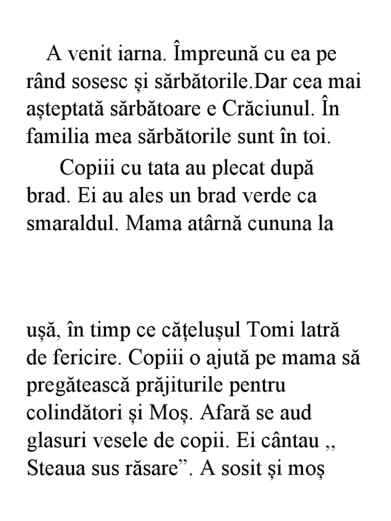 Compunere A Venit Iarna | PDF