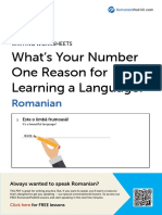 Common Reasons For Learning Romanian PDF