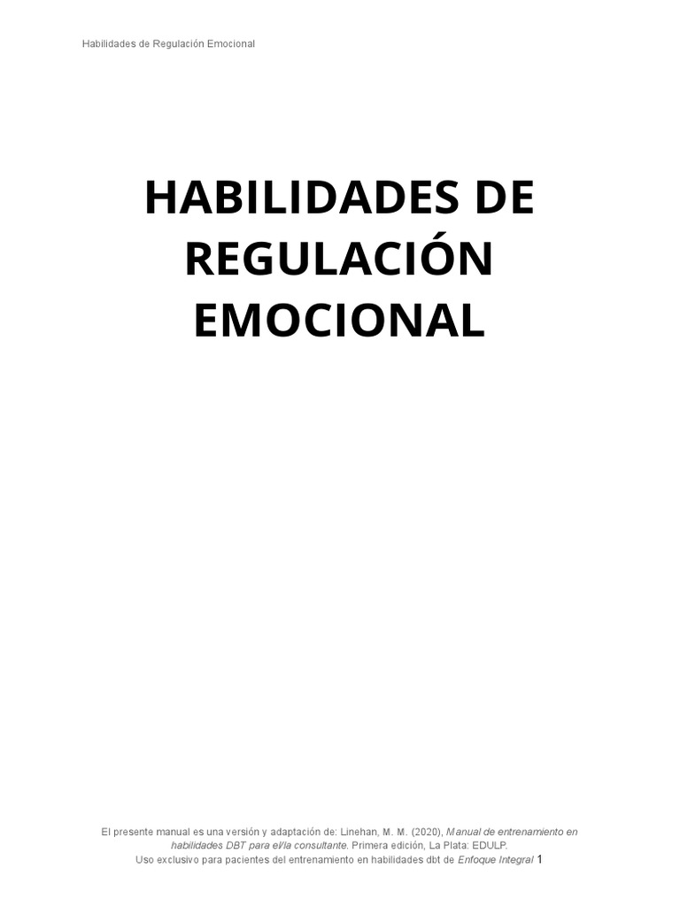 M4.Habilidades de Regulación Emocional.pdf PDF Las emociones Ira