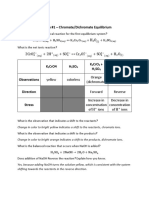 LeChatelier Lab Report