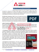 Aims and Objectives of Teaching Social Science Notes Combined PDF