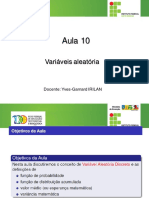 Aula 10 Variaveis Aleatoria