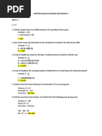 Business Mathematics Midterm Exam