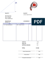 Purchase Order: Item Account QTY Unit Cost Subtotal