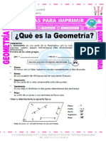 ¿Que Es La Geometria - 5 Grado